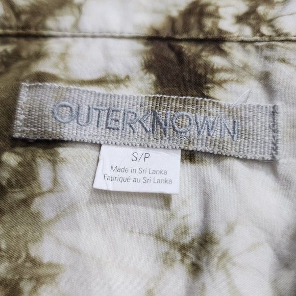 Outerknown BBQ Shirt Olive Branch Men's Button Up Short Sleeve Size Small NWT - Picture 3 of 6